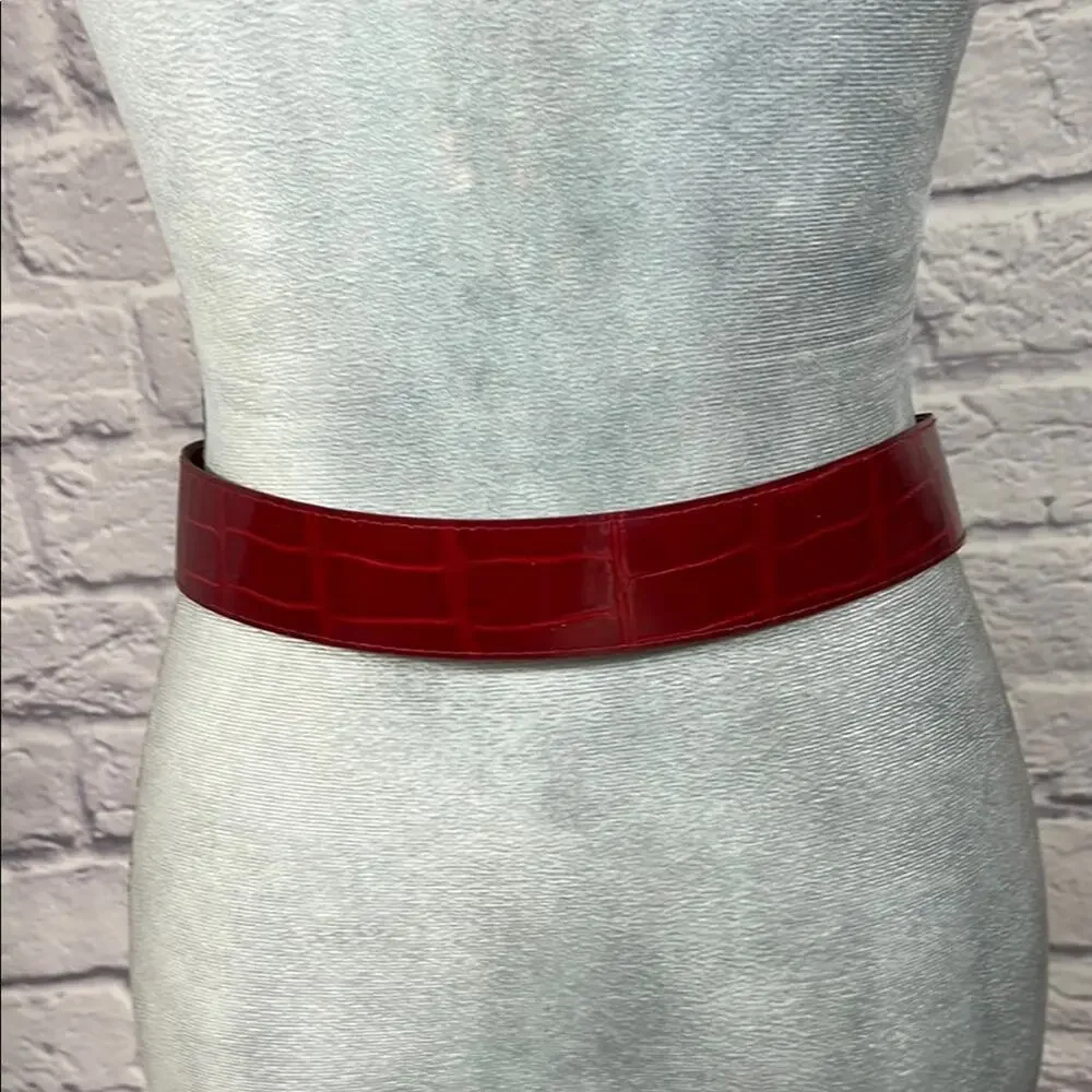 Axcess Vintage Avant Faux Croc Embossed Belt - Picture 2 of 6